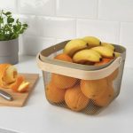 سبد زیتونی دسته چوبی