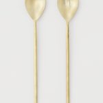 ست قاشق چنگال سرو طلاییh&m