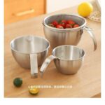 ست پیمانه استیل دسته دار