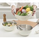 کاسه میکس استیل مدرج