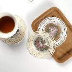 زیرلیوانی گلدوزی شده