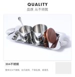 قندان/ظرف شکر استیل درب چوبی - Image 3