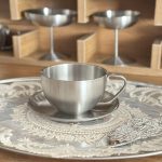 فنجان نعلبکی استیل